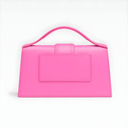 Jacquemus Neon Pink Leather Le Grand Bambino Handbag