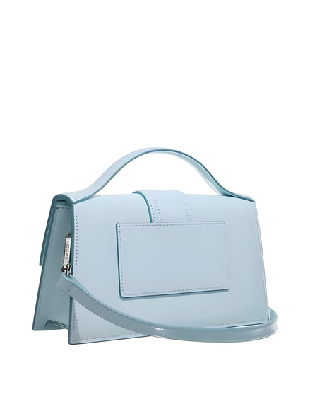 Geantă de mână Jacquemus Le Grand Bambino din piele albastru deschis