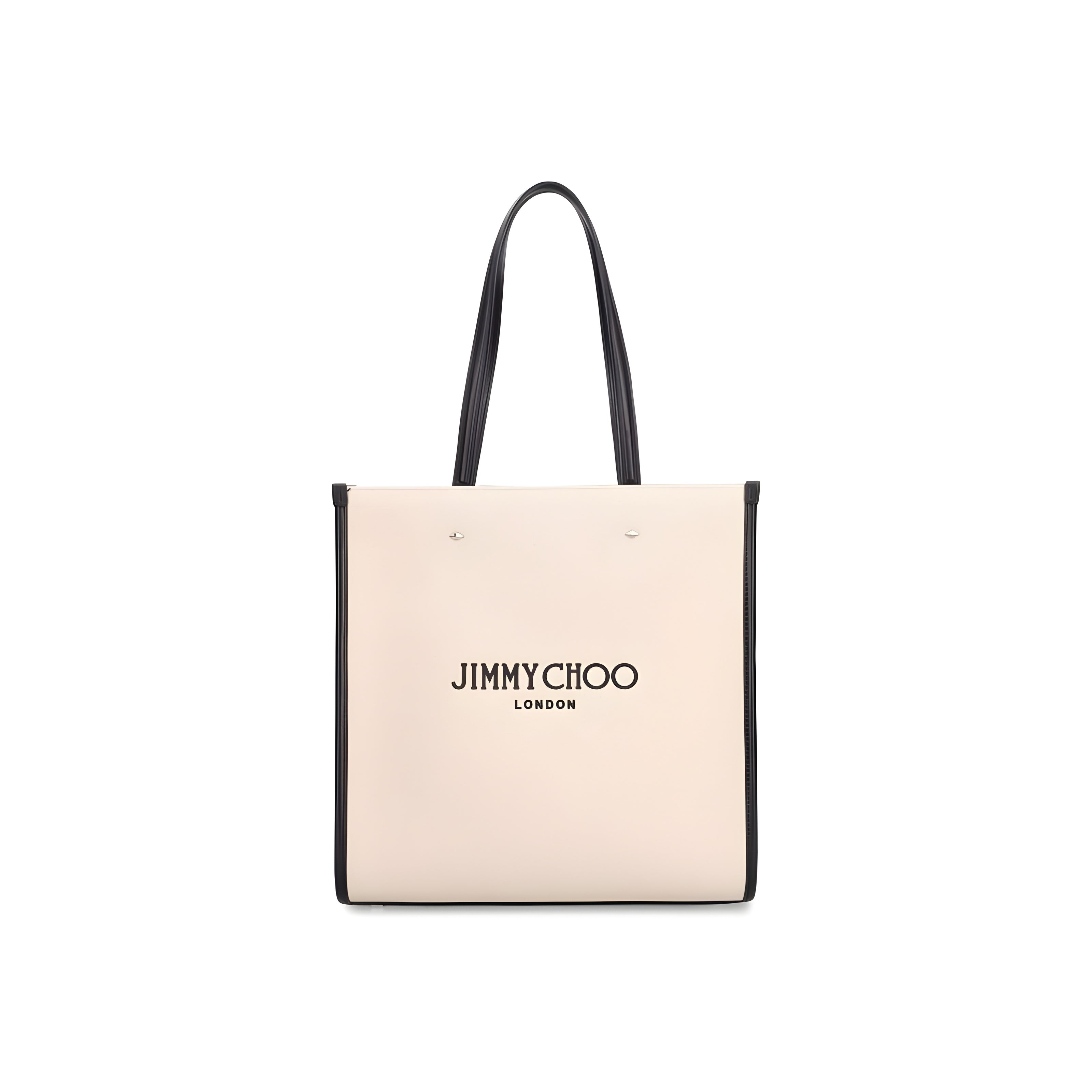 Jimmy Choo Beige Canvas Tote Bag