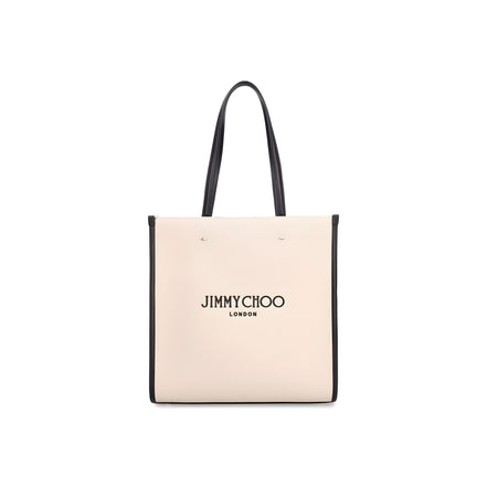 Jimmy Choo Beige Canvas Tote Bag