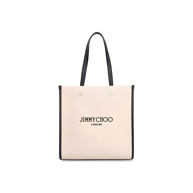 Jimmy Choo Beige Canvas Tote Bag