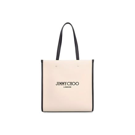 Jimmy Choo Beige Canvas Tote Bag