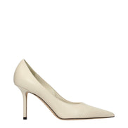 Pantofi cu toc înalt Jimmy Choo bej din piele