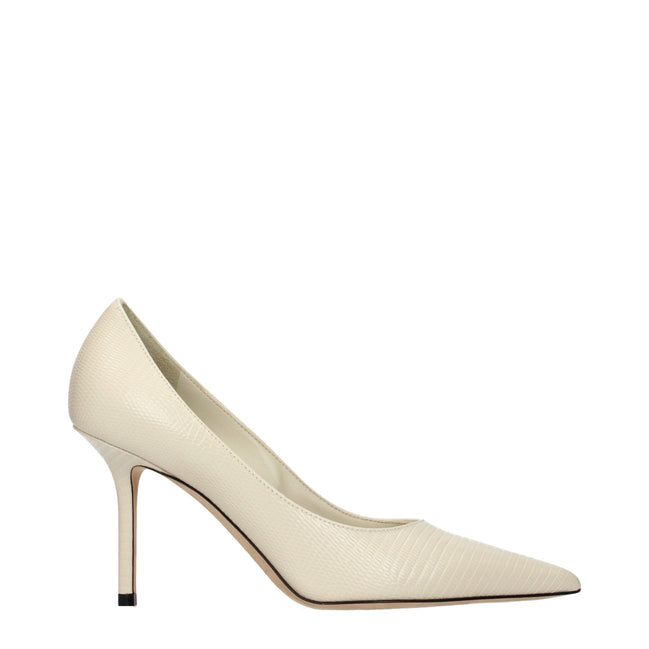 Pantofi cu toc înalt Jimmy Choo bej din piele