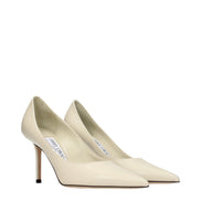 Pantofi cu toc înalt Jimmy Choo bej din piele