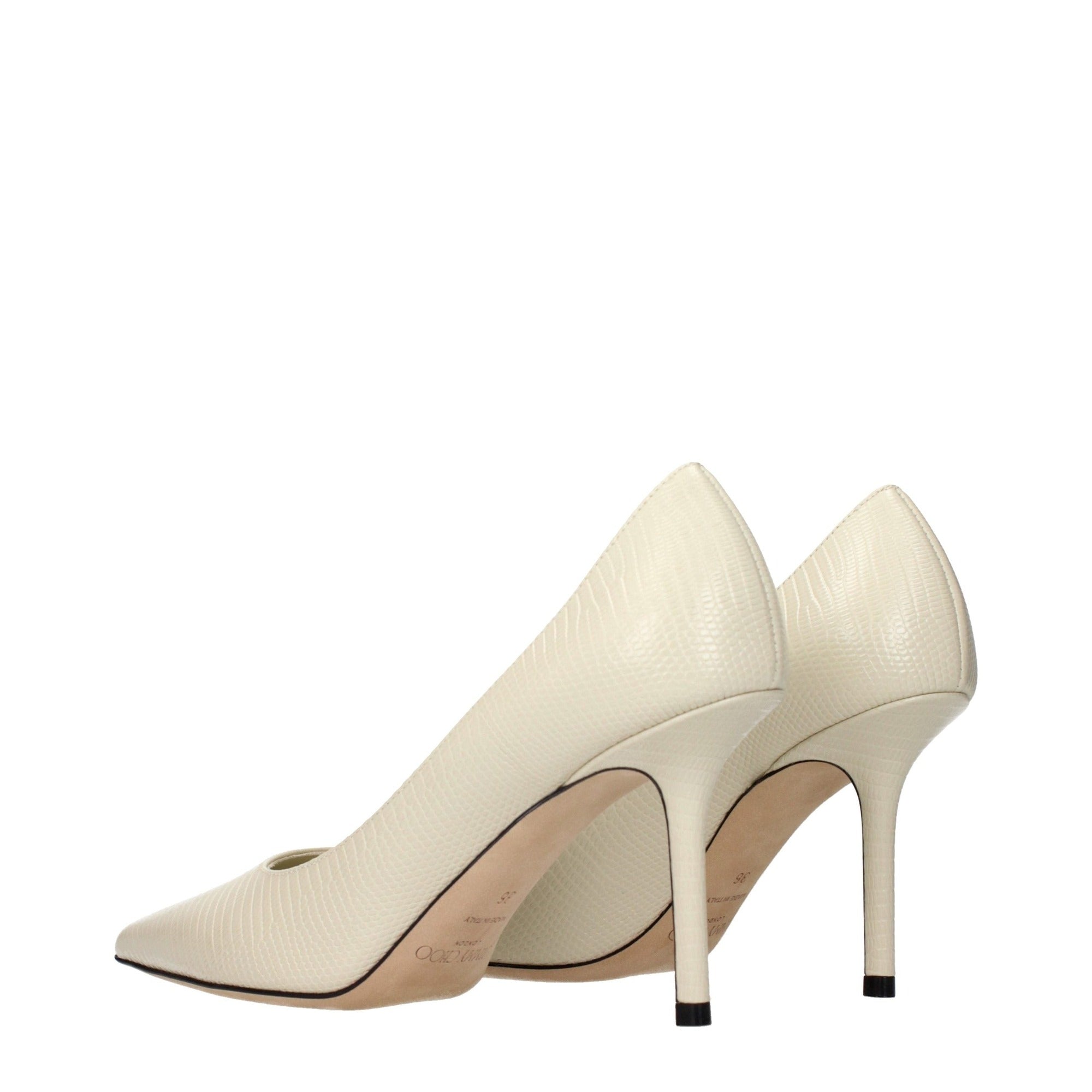 Pantofi cu toc înalt Jimmy Choo bej din piele