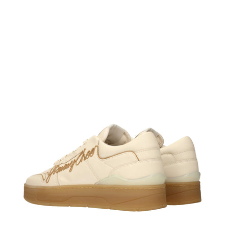 Sneakers low top Jimmy Choo bej din piele pentru bărbați