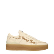 Sneakers low top Jimmy Choo bej din piele pentru femei