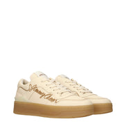 Sneakers low top Jimmy Choo bej din piele pentru femei