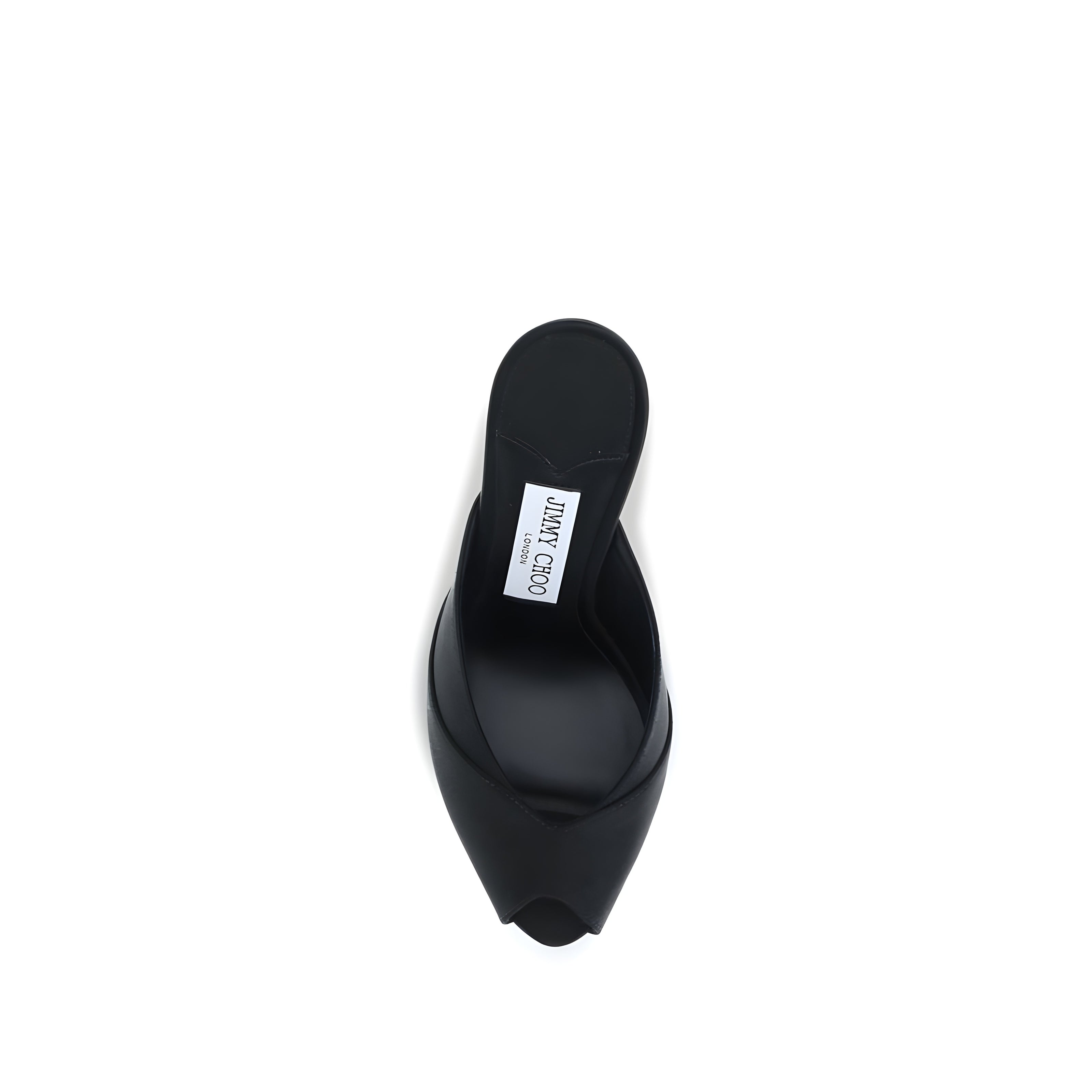 Sandale cu toc stiletto negre Jimmy Choo