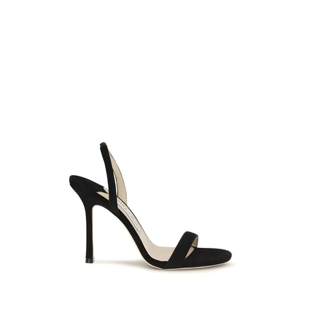 Jimmy Choo Sandale Negre cu Toc Stiletto