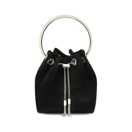 Jimmy Choo Black Cotton Shoulder Bag