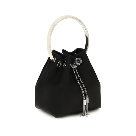Jimmy Choo Black Cotton Shoulder Bag