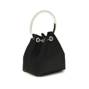 Jimmy Choo Black Cotton Shoulder Bag