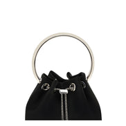 Jimmy Choo Black Cotton Shoulder Bag