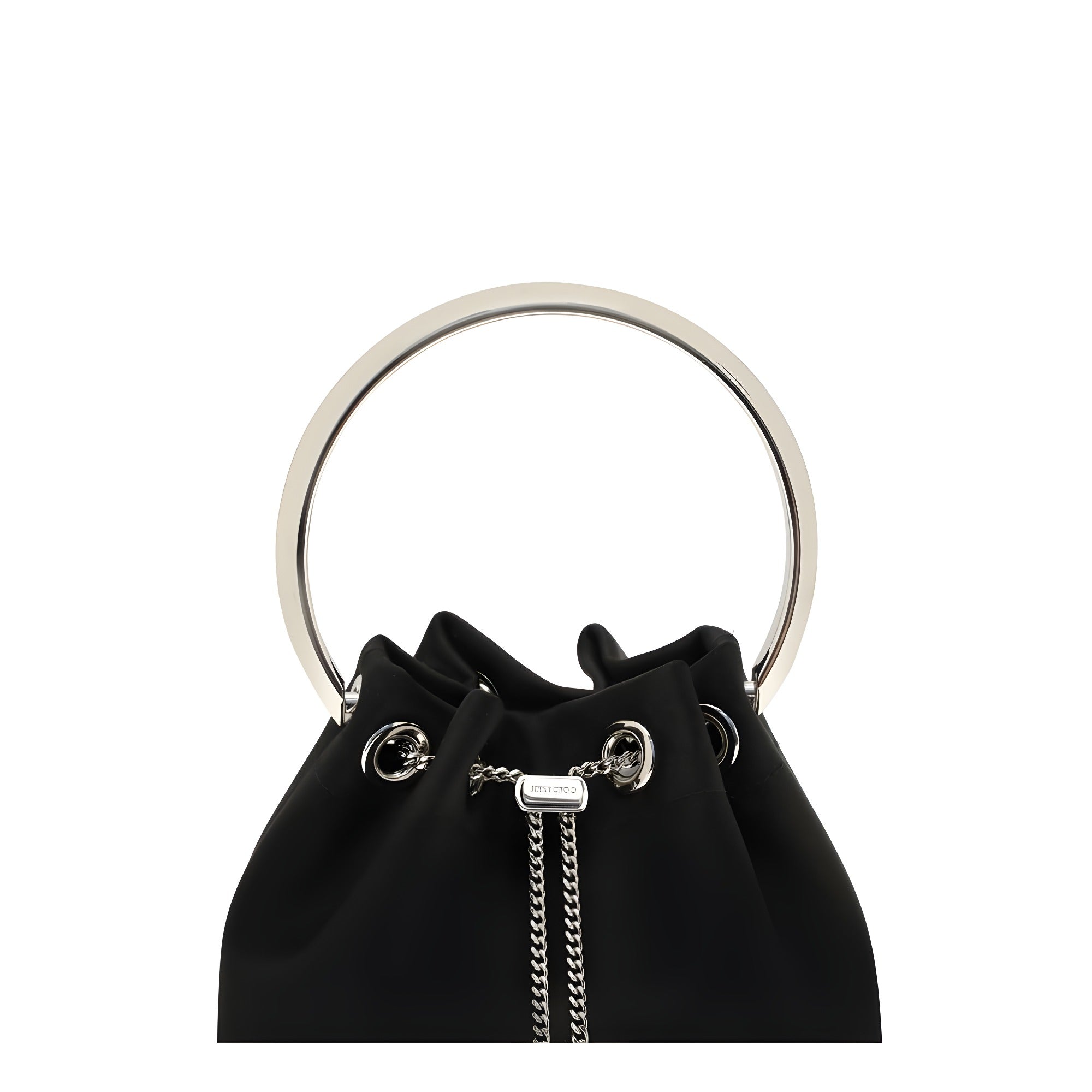 Jimmy Choo Black Cotton Shoulder Bag