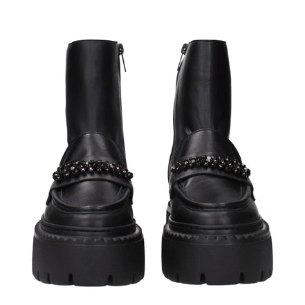 Jimmy Choo Black Leather Ankle Boots