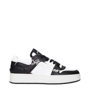 Sneakers low top Jimmy Choo negri din piele