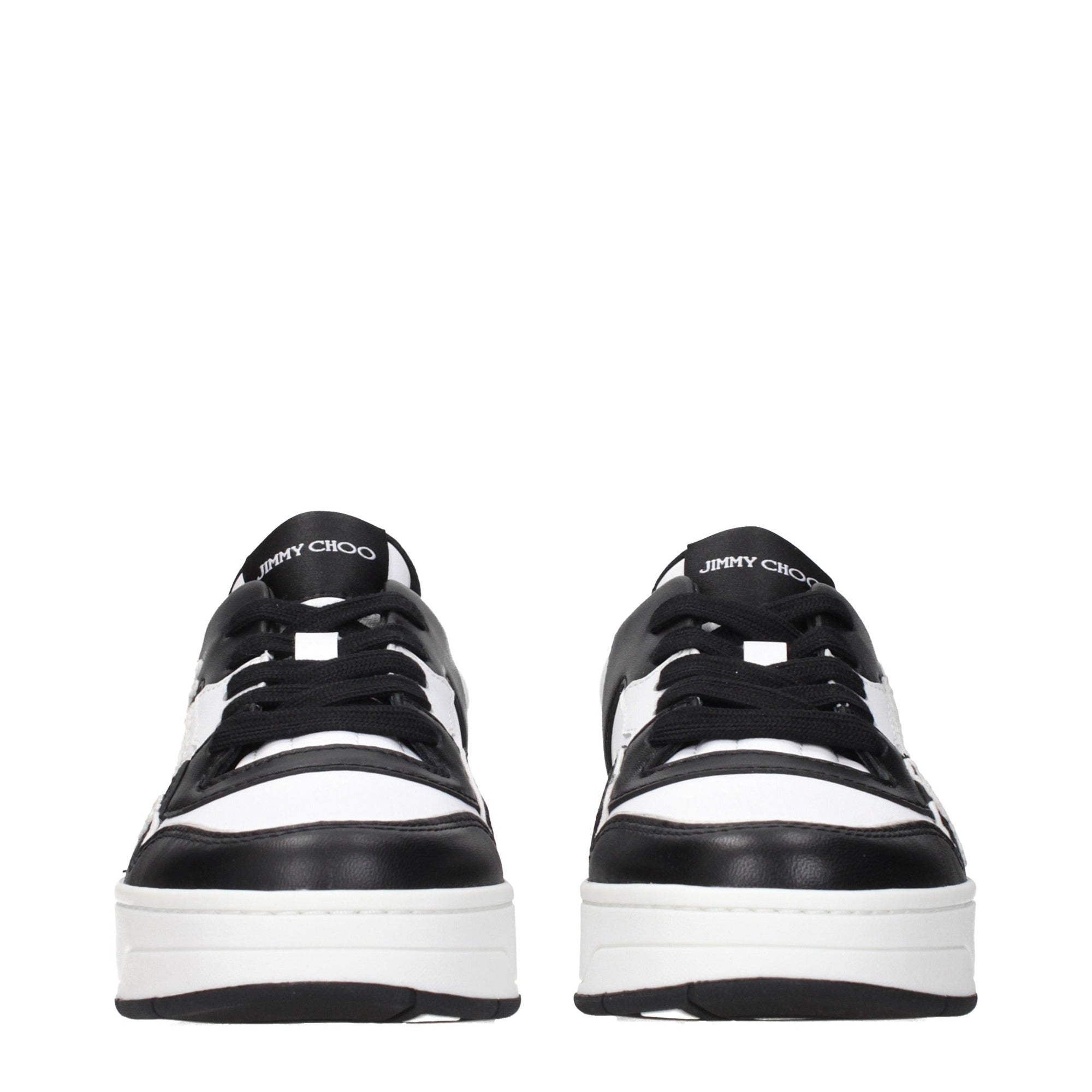 Sneakers low top Jimmy Choo negri din piele