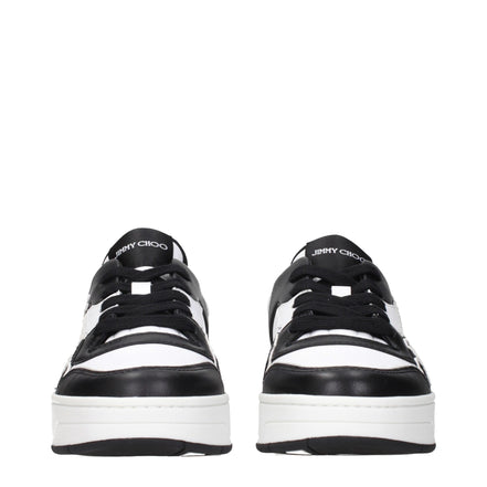 Sneakers low top Jimmy Choo negri din piele