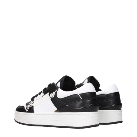 Sneakers low top Jimmy Choo negri din piele