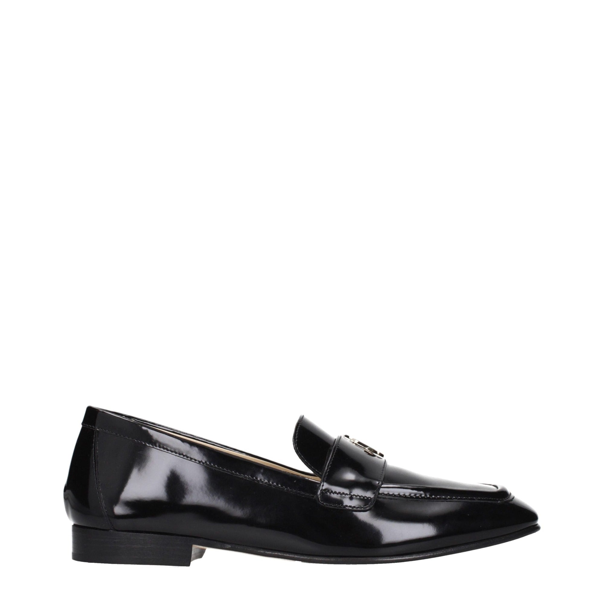 Loafers slip-on Jimmy Choo negri din piele