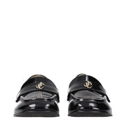 Loafers slip-on Jimmy Choo negri din piele