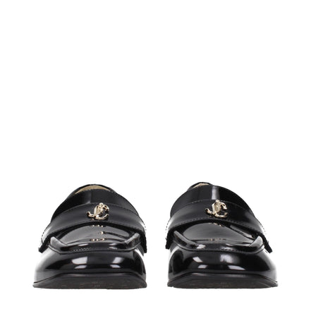 Loafers slip-on Jimmy Choo negri din piele