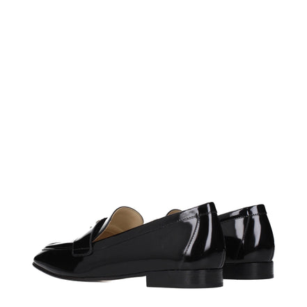 Loafers slip-on Jimmy Choo negri din piele