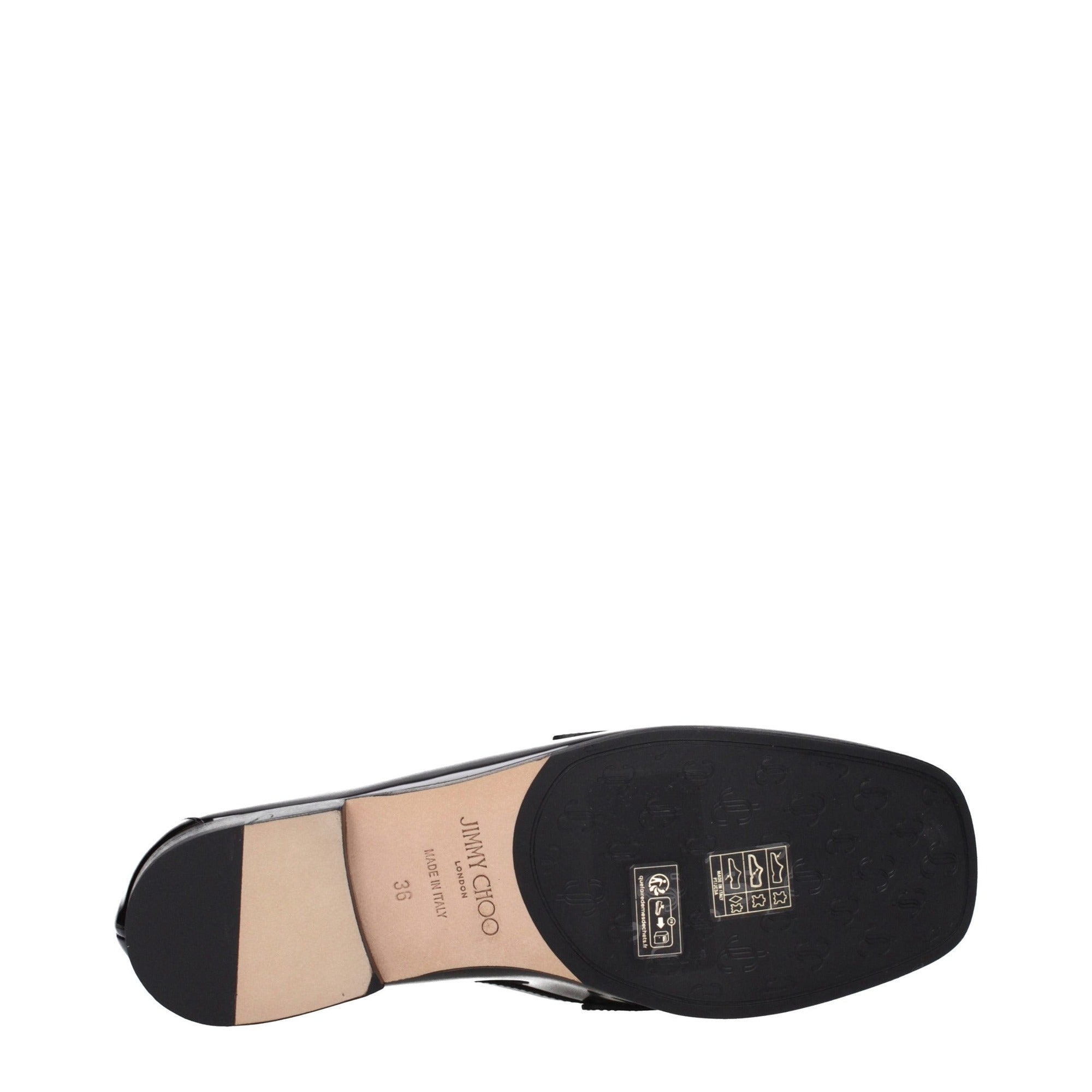 Loafers slip-on Jimmy Choo negri din piele