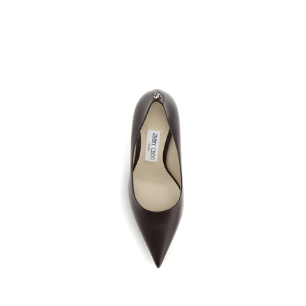 Pantofi cu toc înalt Jimmy Choo maro din piele