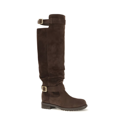 Cizme peste genunchi Jimmy Choo maro din piele