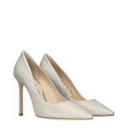 Pantofi cu toc înalt Jimmy Choo aurii cu glitter