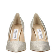 Pantofi cu toc înalt Jimmy Choo aurii cu glitter