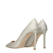 Pantofi cu toc înalt Jimmy Choo aurii cu glitter