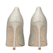 Pantofi cu toc înalt Jimmy Choo aurii cu glitter
