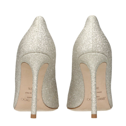 Pantofi cu toc înalt Jimmy Choo aurii cu glitter