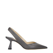 Sandale cu toc înalt Jimmy Choo gri din piele