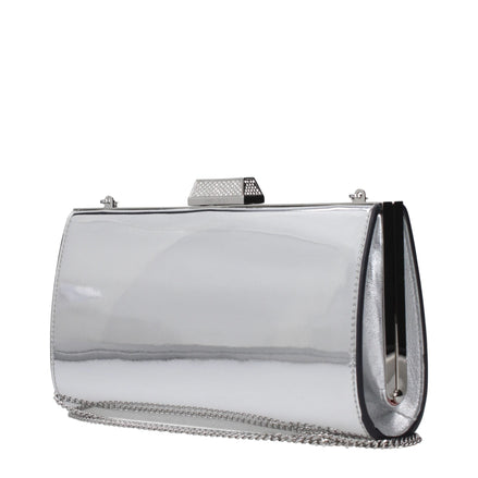Poșetă clutch Jimmy Choo din piele gri