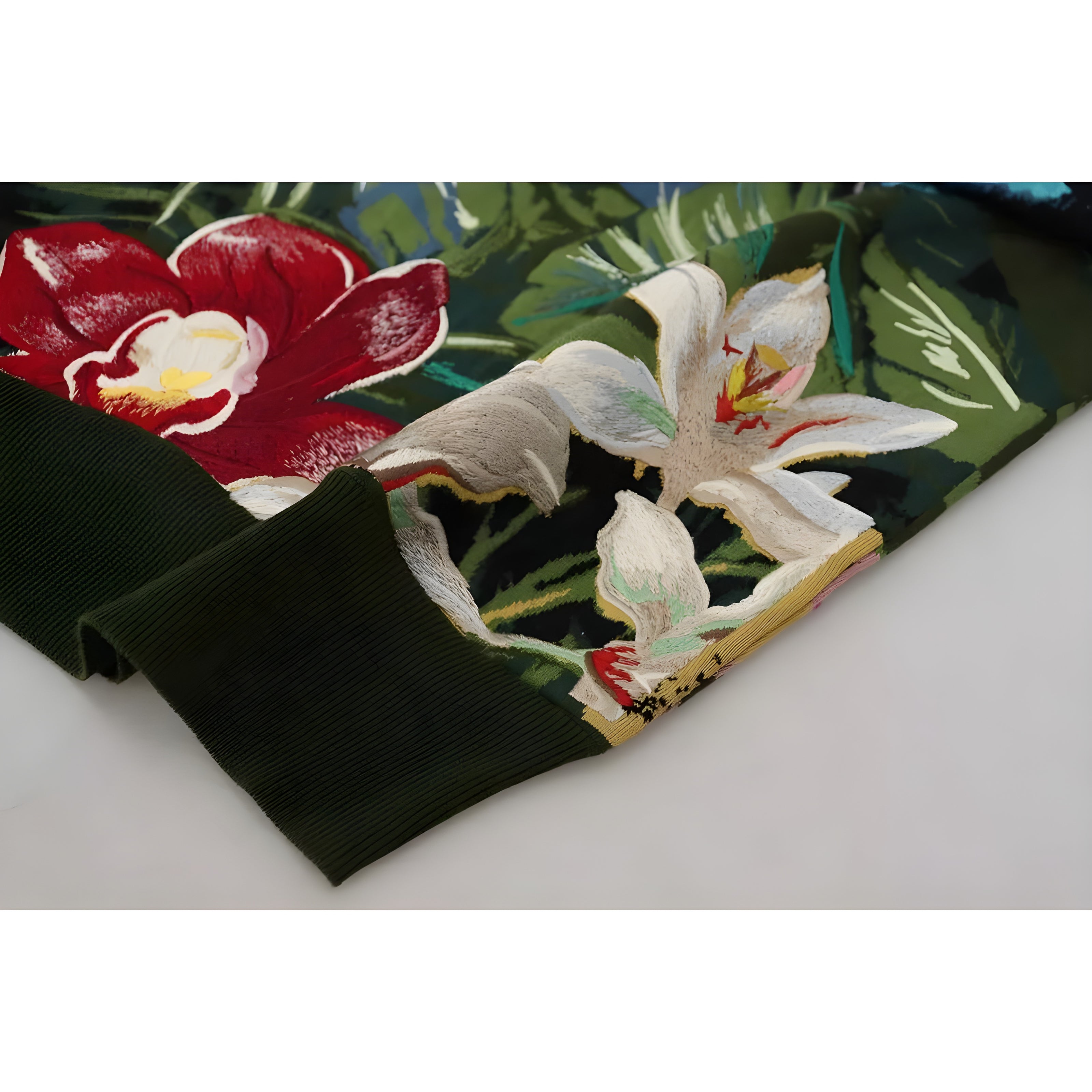 Pulover Dolce & Gabbana Jungle din lână și mătase cu logo
