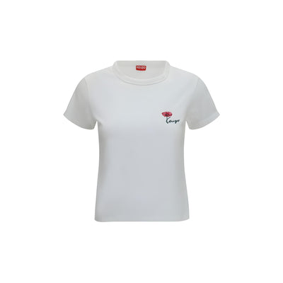 Tricou Kenzo alb din bumbac Tulip