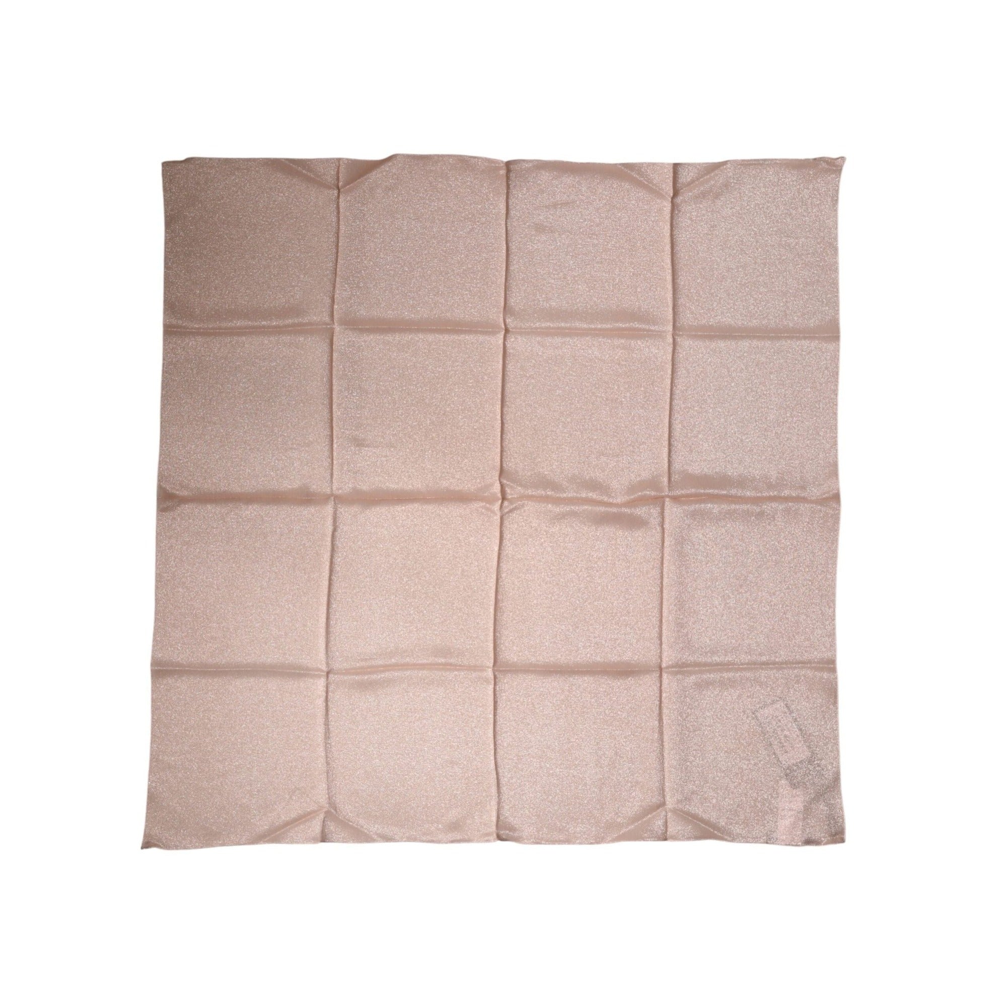 Dolce & Gabbana Light Pink Silk Blend Square Foulard 87.5cm x86.5cm Scarf