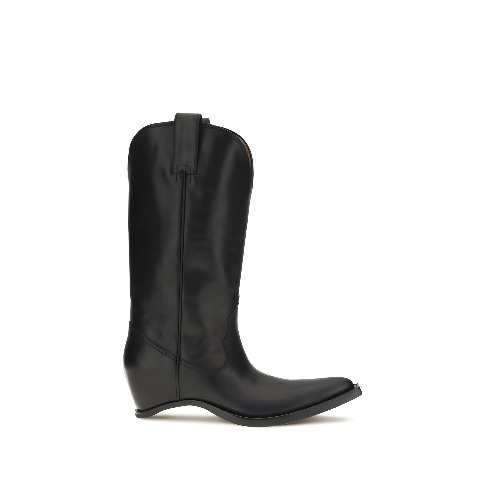 Maison Margiela Black Calf Leather Ankle Boots