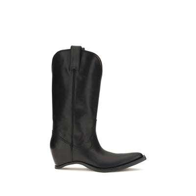Maison Margiela Black Calf Leather Ankle Boots