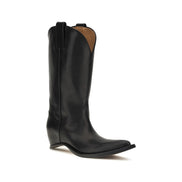 Maison Margiela Black Calf Leather Ankle Boots