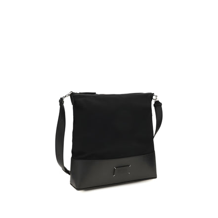 Geantă de umăr Maison Margiela neagră din piele Hobo