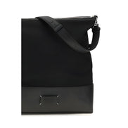 Geantă de umăr Maison Margiela neagră din piele Hobo
