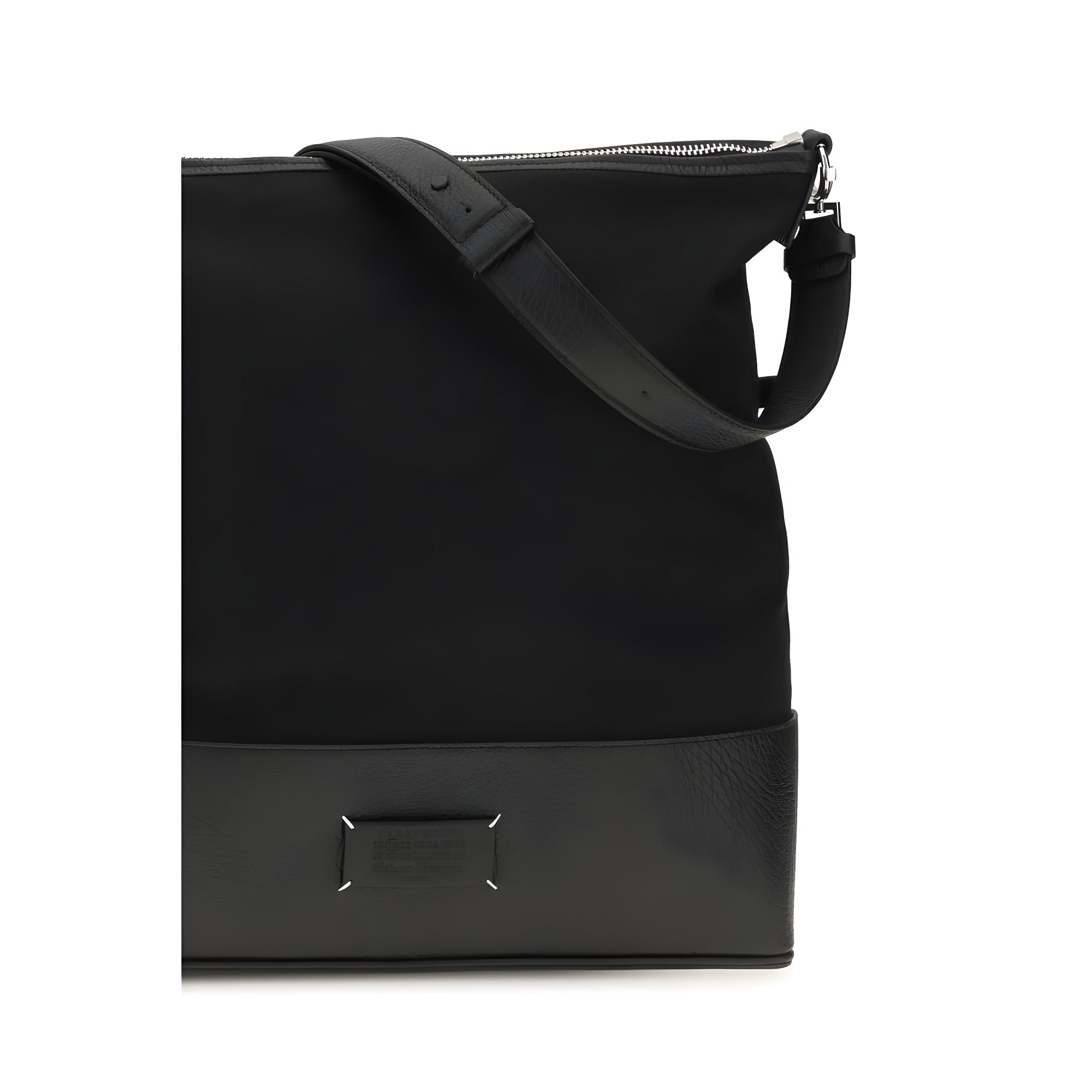 Geantă de umăr Maison Margiela neagră din piele Hobo
