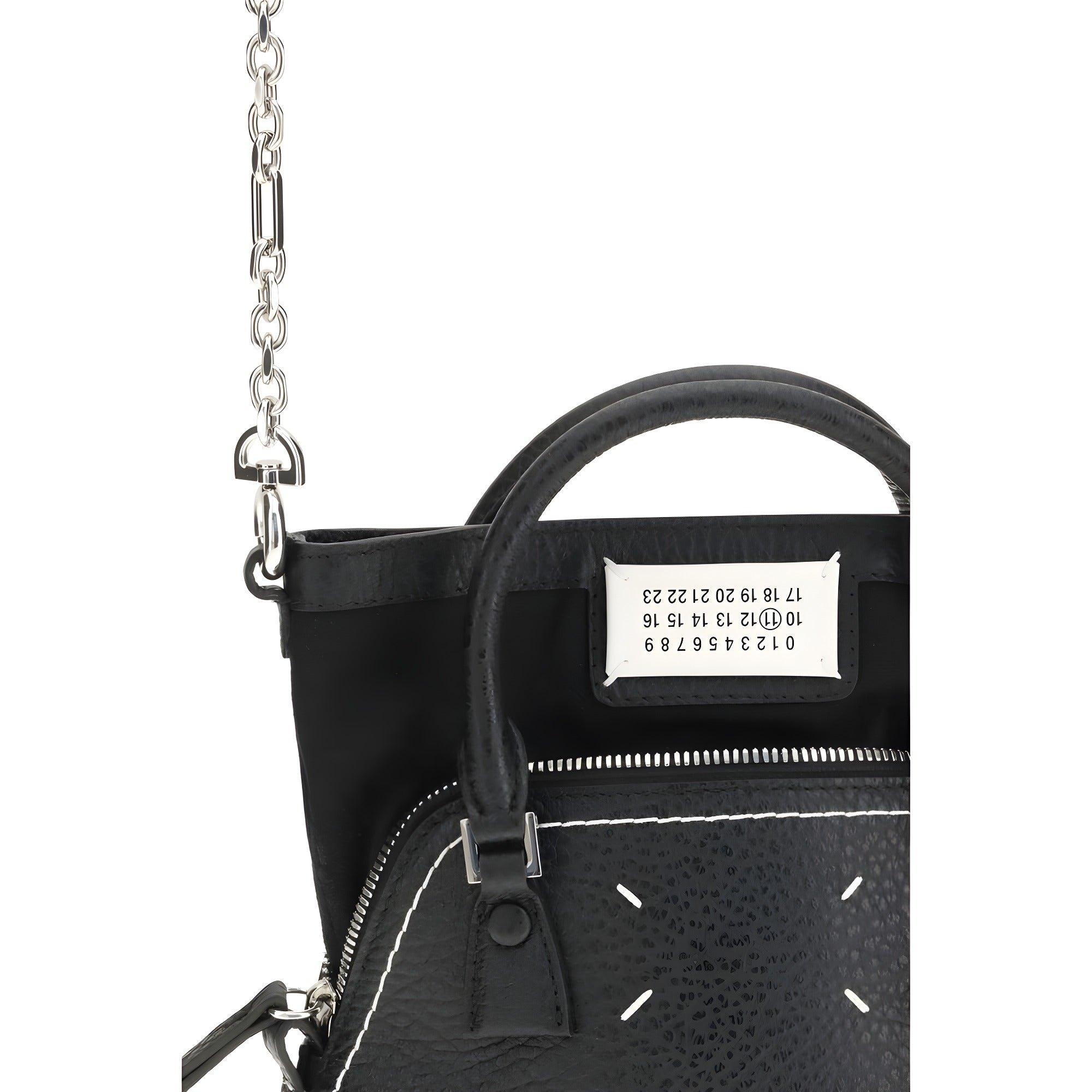 Maison Margiela Black Calf Leather Shoulder Bag