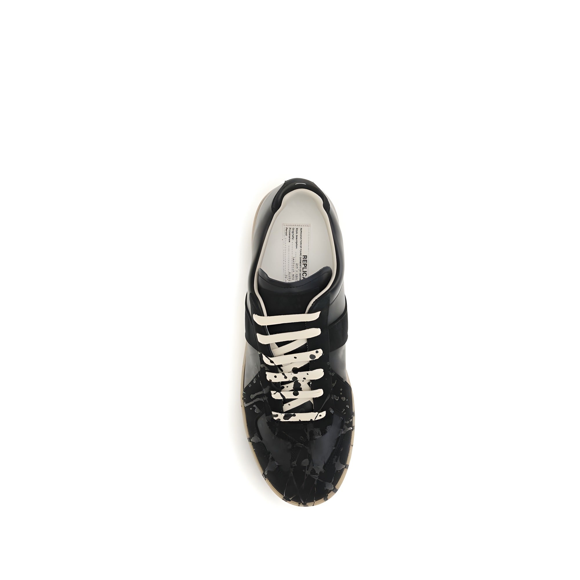Sneakers atletici Maison Margiela negri din piele întoarsă